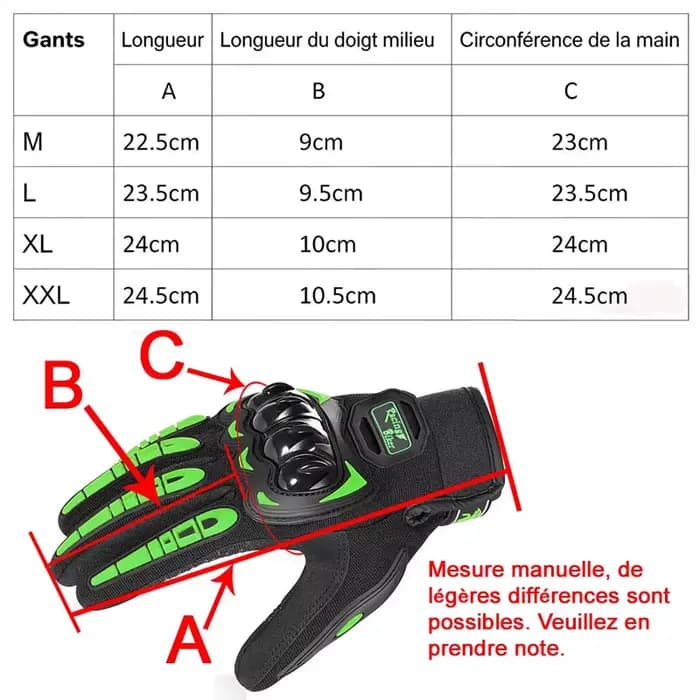 Gants de protection pour Moto