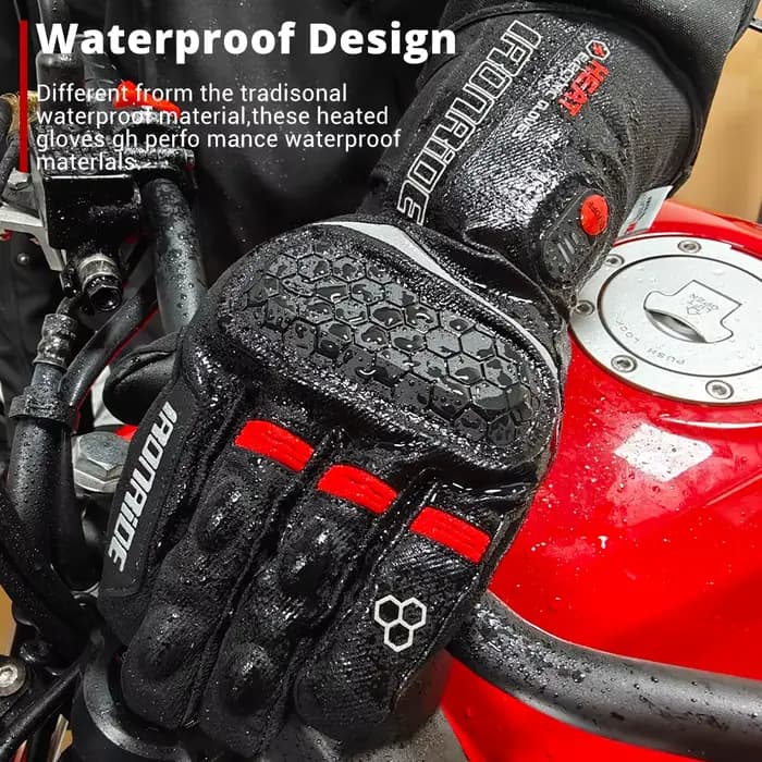 Gants chauffants étanches pour moto