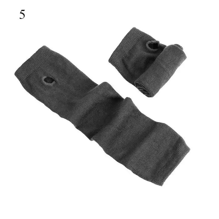 Nouveau Long gant bras couverture classique rose noir et blanc rayé sans doigts coude gants plus chaud tricoté bracelet