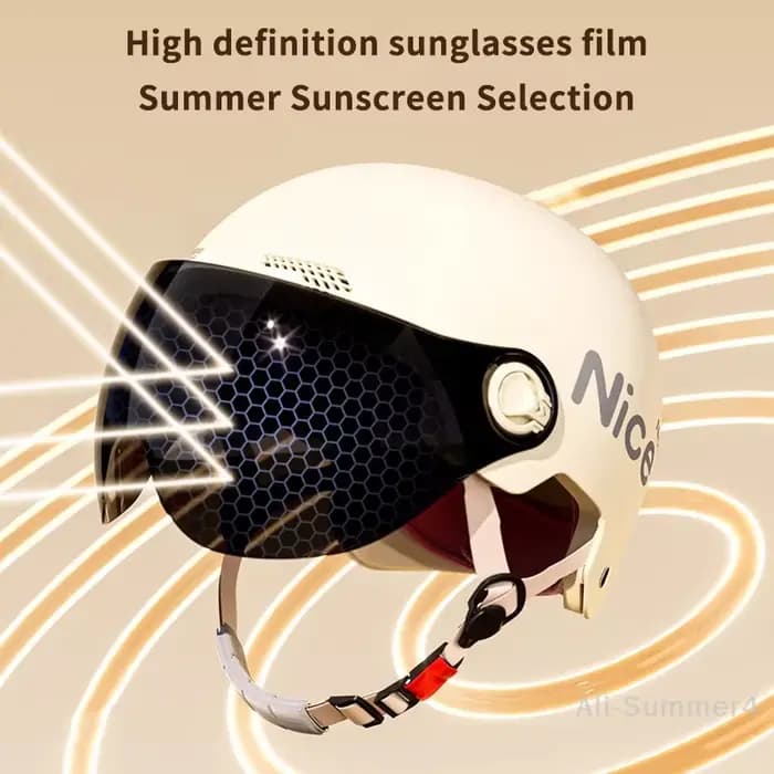 1 pièce certifié 3C hommes et femmes adultes dessin animé vélo électrique moto demi-casque avec lunettes casque de