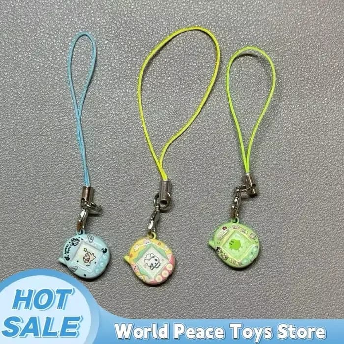 Porte-clés Tamagotchi miniature japonais Kawaii, pendentif pour sac, accessoire de collection pour clés, chaîne de coque de téléphone, décoration suspendue pour sac, cadeau