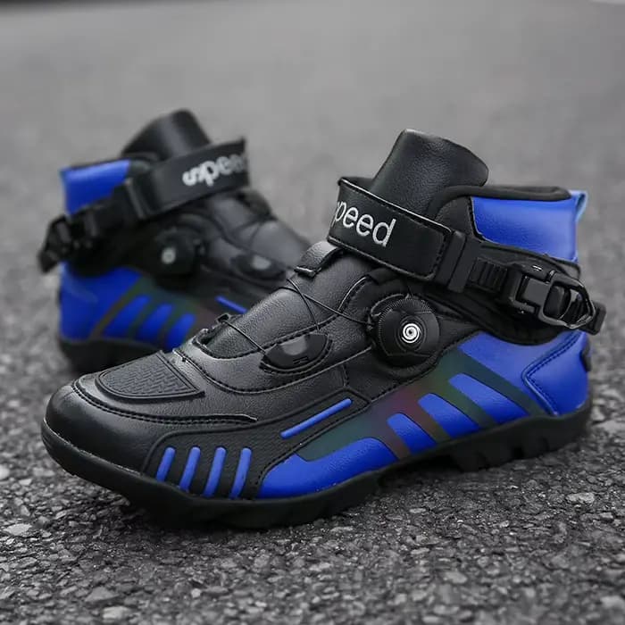    Homme moto bottes en plein air anti-dérapant Motocross course chaussures de sport hommes moto Protection botte hommes moto chaussures