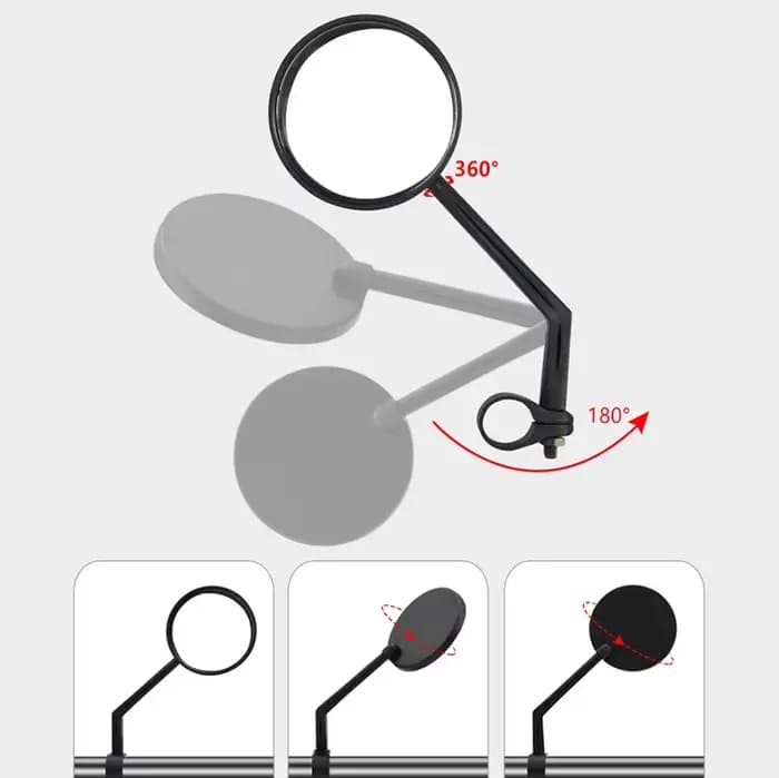 Miroir rond de sécurité pour vélo de route et VTT, équipement d'équitation
