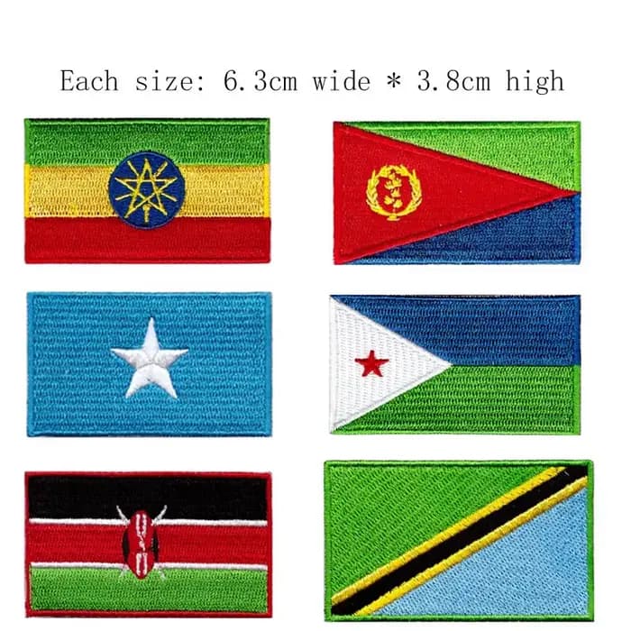 Patch brodé du drapeau de la Géorgie, 6,3 cm de large, à coudre ou à repasser