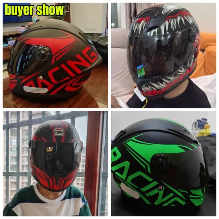 Casque de sécurité complet pour moto pour enfants
