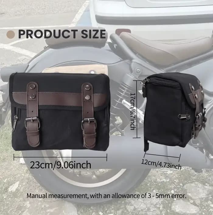 Sac à outils de moto, sac de fourche de moteur universel, sac de guidon, sac de rangement de barre Sissy pour Honda Kawasaki Suzuki Yamaha Sportster