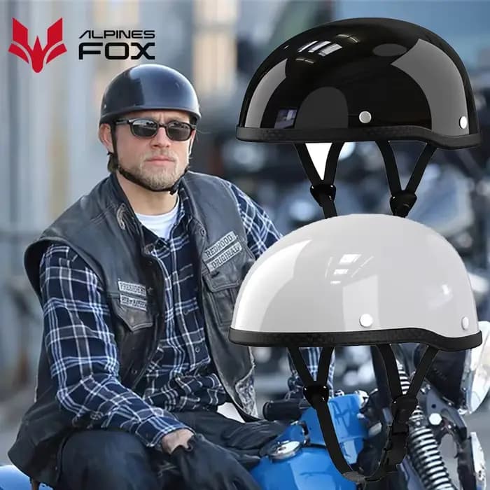 Casque de moto demi-visage Vintage café Racer rétro Scooter Jet