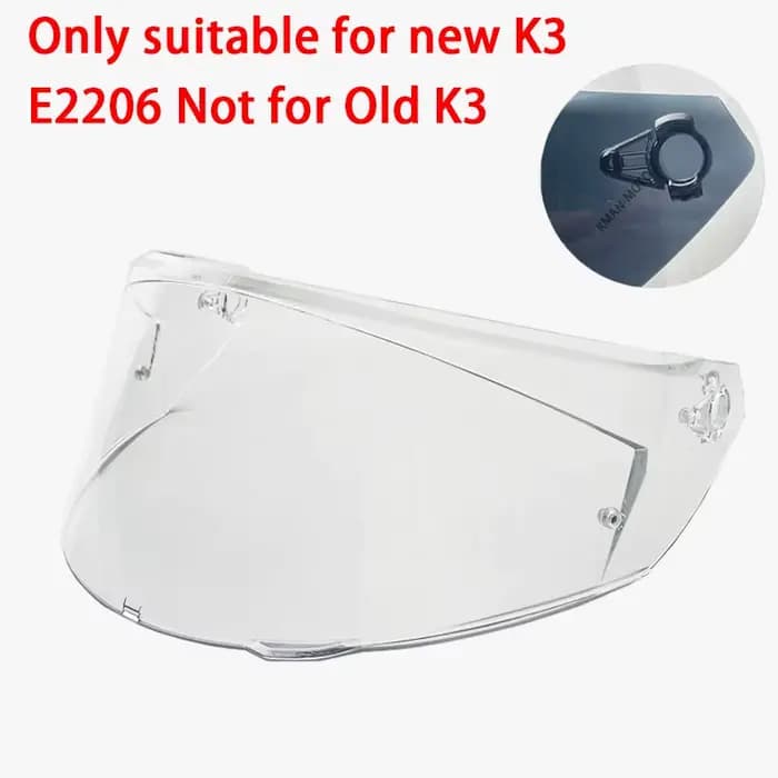 Visière de casque pour AGV, nouveau modèle K3 DOT E2206, lentille de casques de moto, Protection UV, anti-rayures, lunettes noires Iridrum argentées