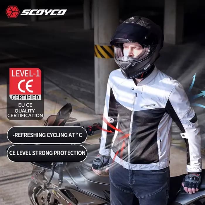 Veste de moto SCOYCO, veste de moto en maille respirante pour l'été