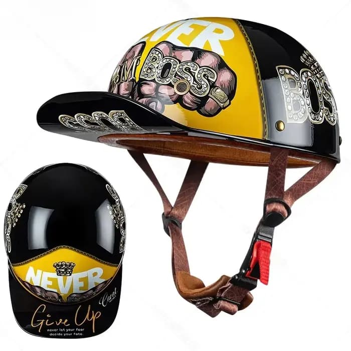 Casque de moto rétro pour homme et femme