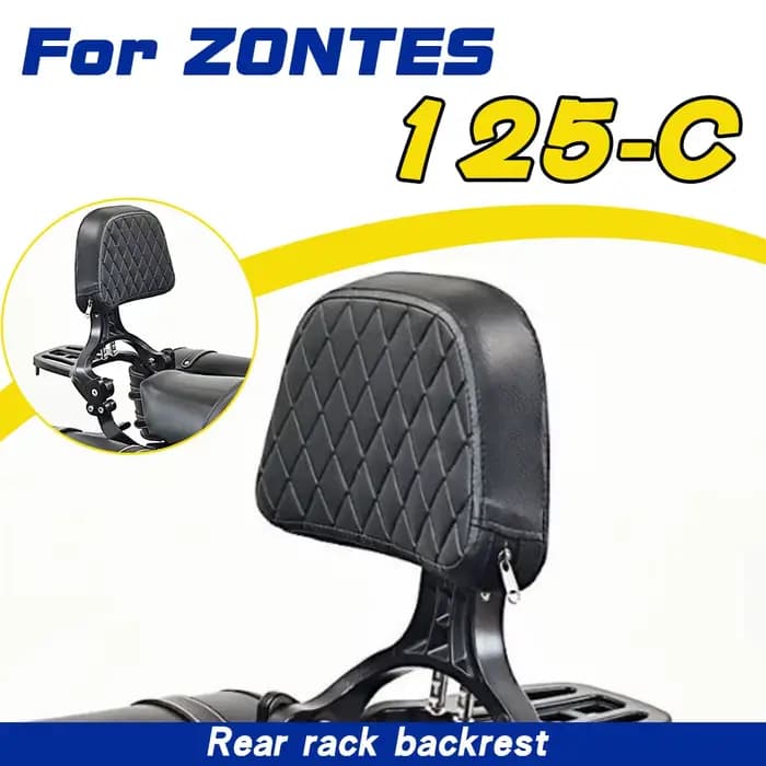 Dossier pliable et porte-bagages arrière pour motos ZONTES 125C - Accessoires