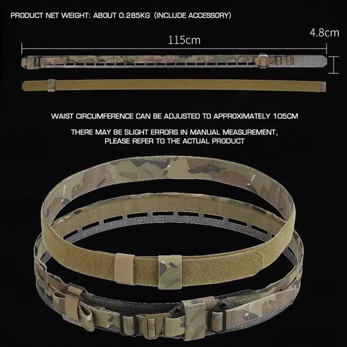 Ceinture tactique Molle 2 en 1