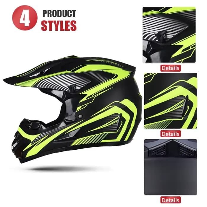 Casque de moto tout-terrain pour hommes et femmes adultes