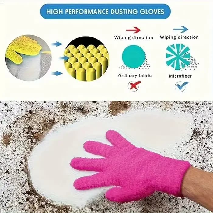 Gants de nettoyage en microfibre