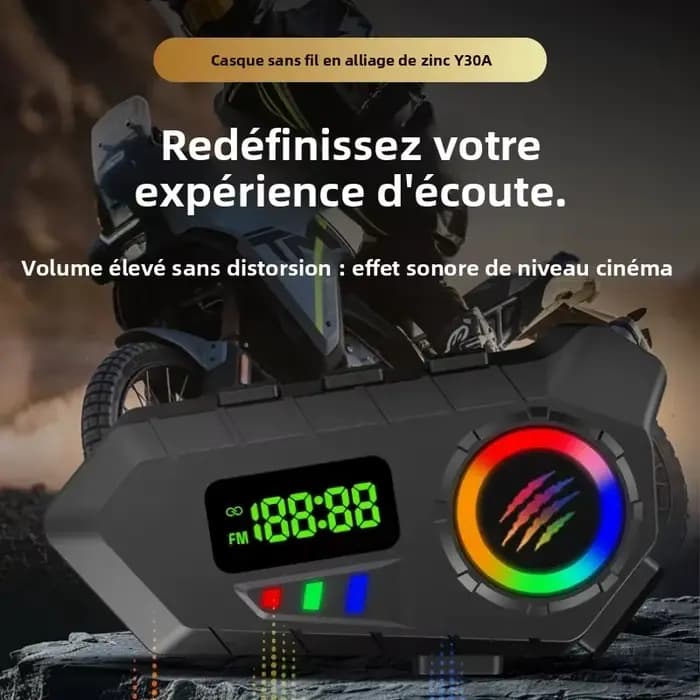 Casque de moto avec radio FM