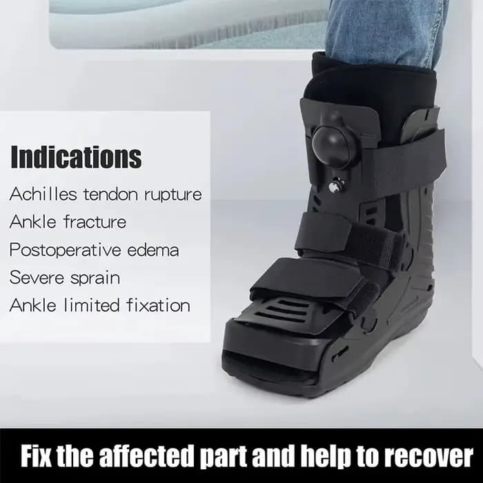 Attelle orthopédique courte Air Cam Walker pour fracture du pied, entorse de la cheville, rééducation, attelle de marche