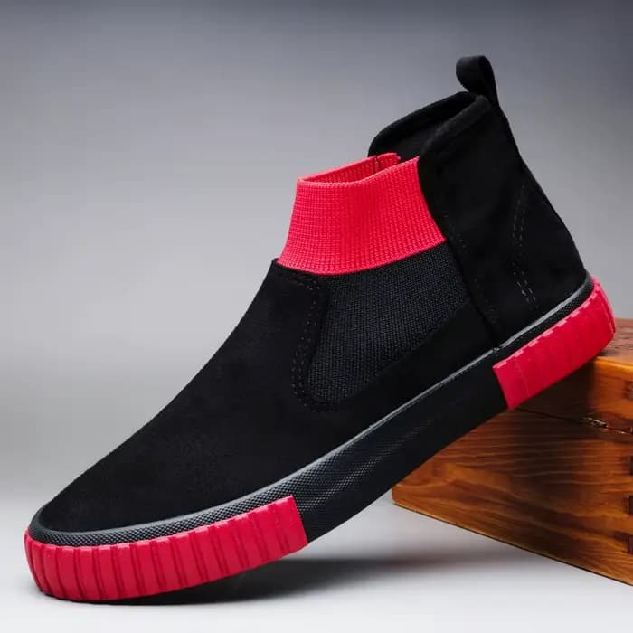 Bottes de moto en daim pour hommes
