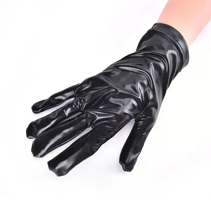 Punk Rock HipHop Jazz Disco danse gant argent Sexy extensible en cuir PU maigre Long gant brillant métallique mitaine Cosplay accessoire