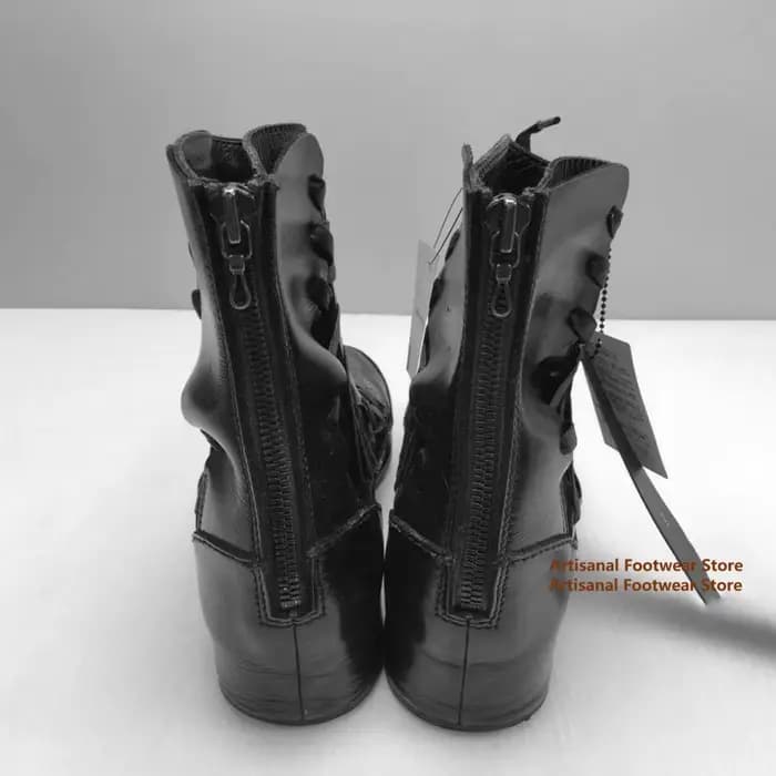Bottes de moto à nouer en croix
