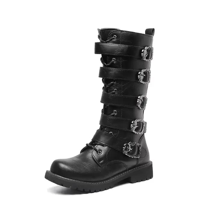 Bottes de motard gothiques Punk pour hommes