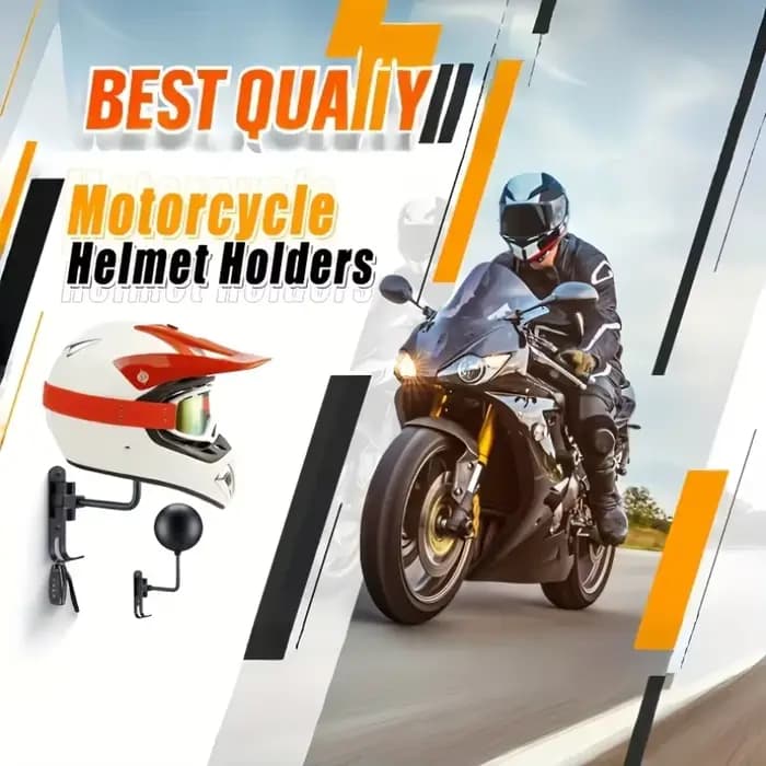 Support de casque de moto pivotant à 180° ° Étagère murale
