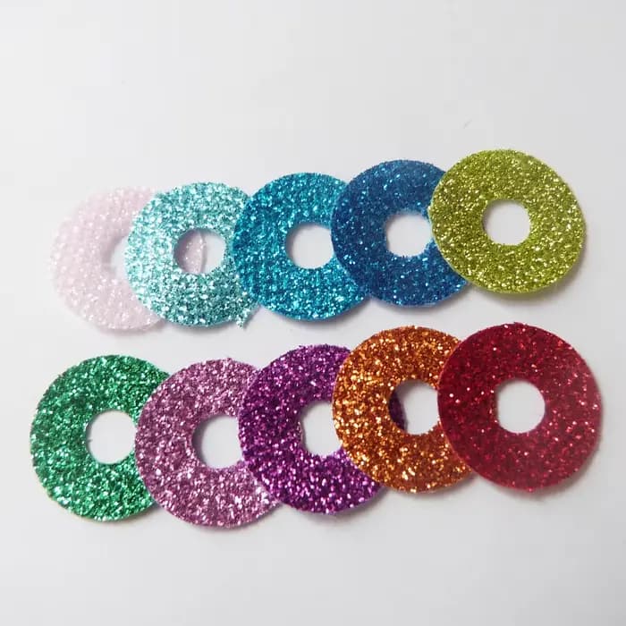 Lot de 40 pièces de tissu rond à paillettes de 8 mm, 10, 12, 13, 16, 18, 20, 24, 30, 40, 50 mm pour matériaux d'yeux de jouets - Option de couleur (sans yeux)