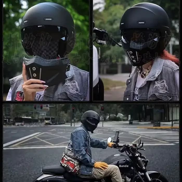 Nouveau Scorpion rétro Moto Cascos