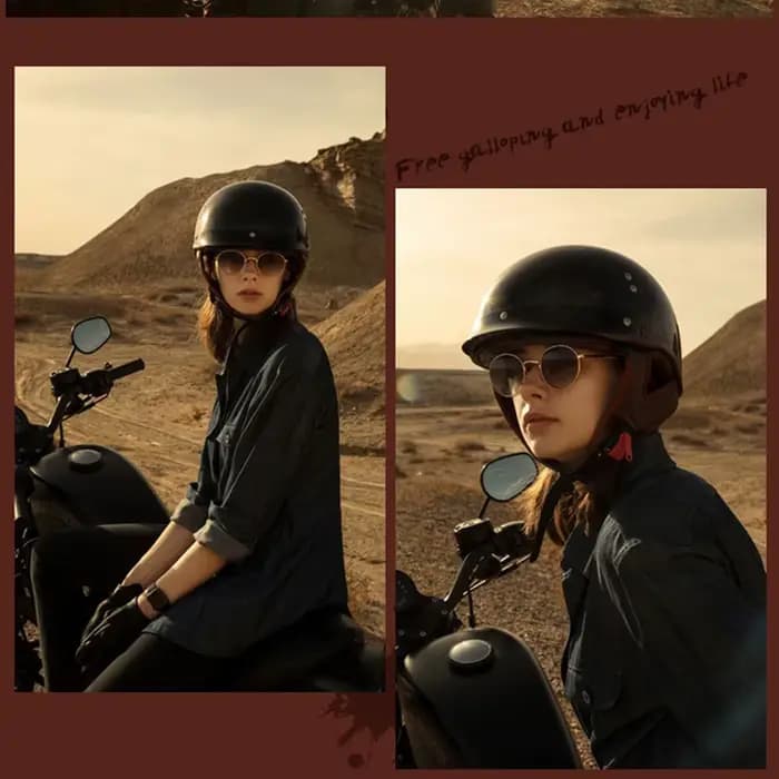 Casque de moto classique allemand avec visières HD