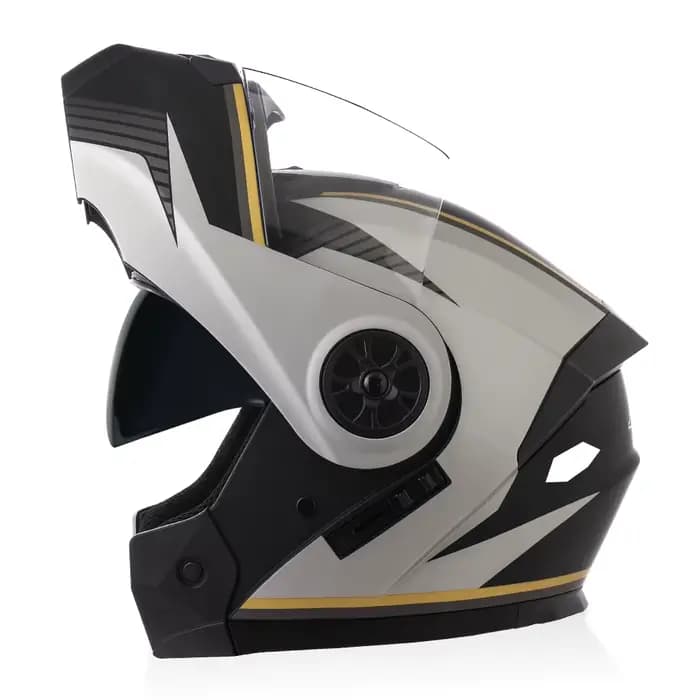 BLD nouveauté haute qualité hommes femmes moto course casque rabattable matériau ABS modulaire double lentille
