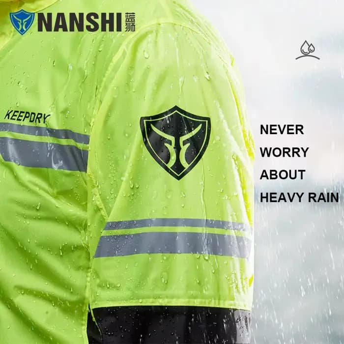 Combinaison de pluie réfléchissante pour moto, imperméable, NANSHI