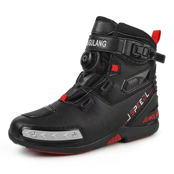 Bottes de moto en cuir pour hommes