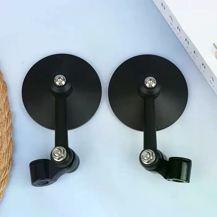 1 paires d'accessoires de moteur rétroviseurs d'extrémité de barre ronde en alliage d'aluminium