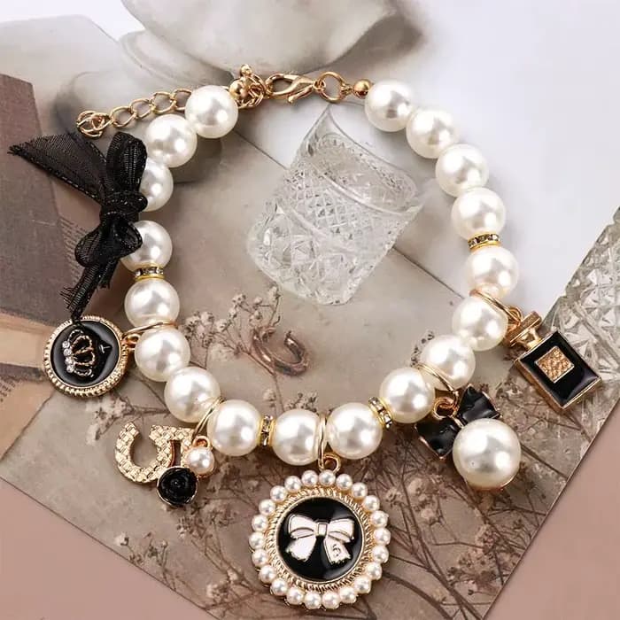 Bijoux de mariage, accessoires de princesse en strass pour chiots, chaîne pour chien, chat, collier à nœud, colliers pour animaux de compagnie