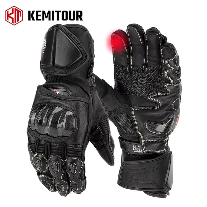 KEMITOUR gants de Moto en cuir