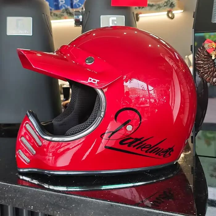Casque de moto intégral vintage rétro unisexe