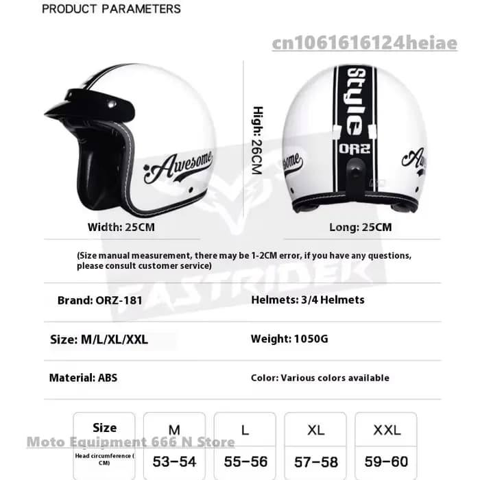 Casque de moto ORZ pour hommes et femmes