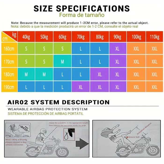 Gilet d'airbag de Moto certifié CE