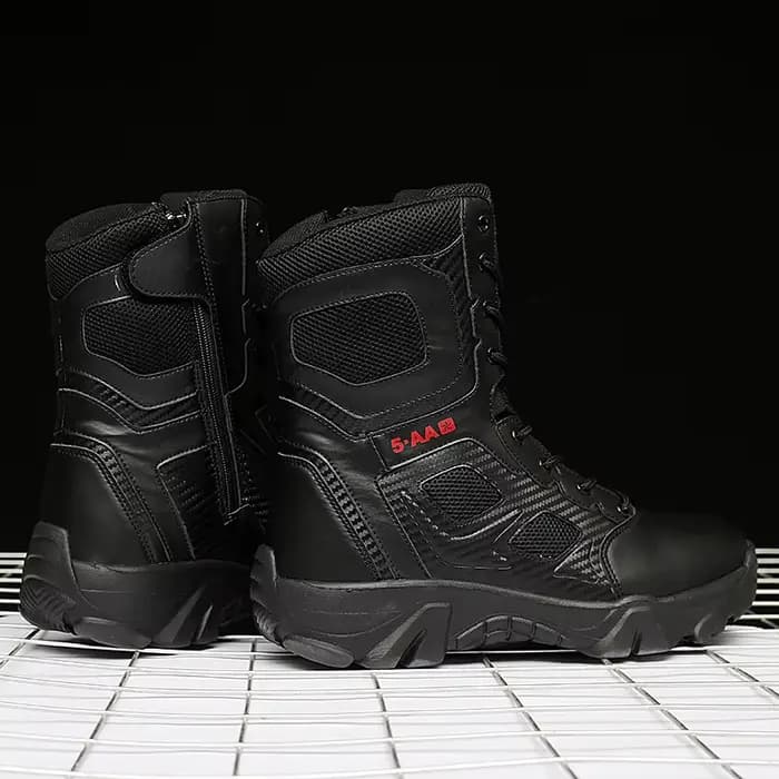 Bottes de moto décontractées en cuir pour hommes