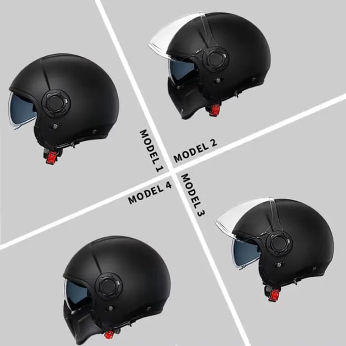 Casque de moto modulaire à double visière