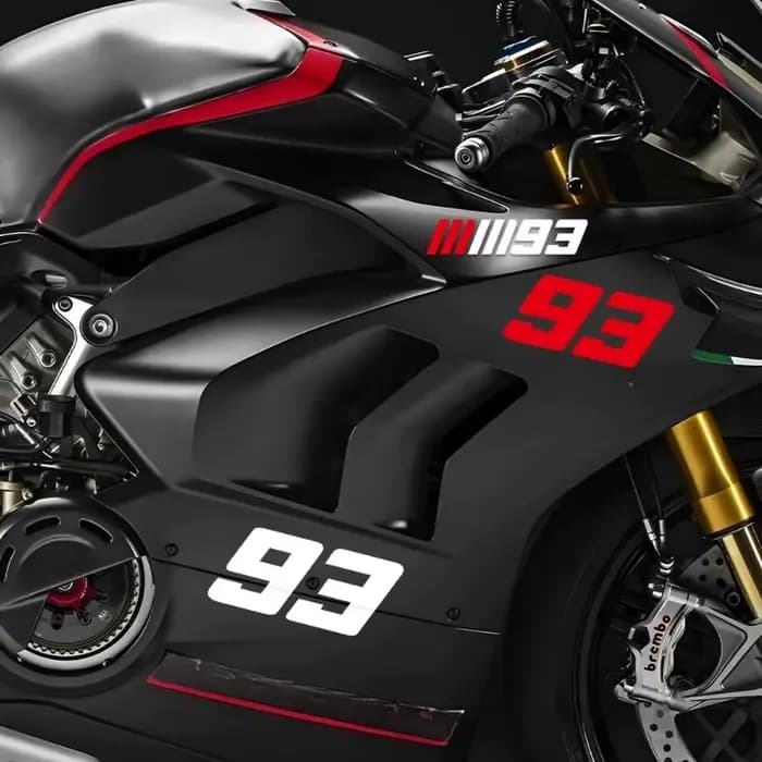 2 pièces/ensemble de No. Autocollant personnalisé pour casque de moto