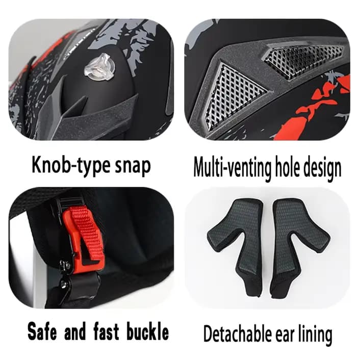 Uchoose haute qualité moto hors route casque de course ATV forêt DH VTT