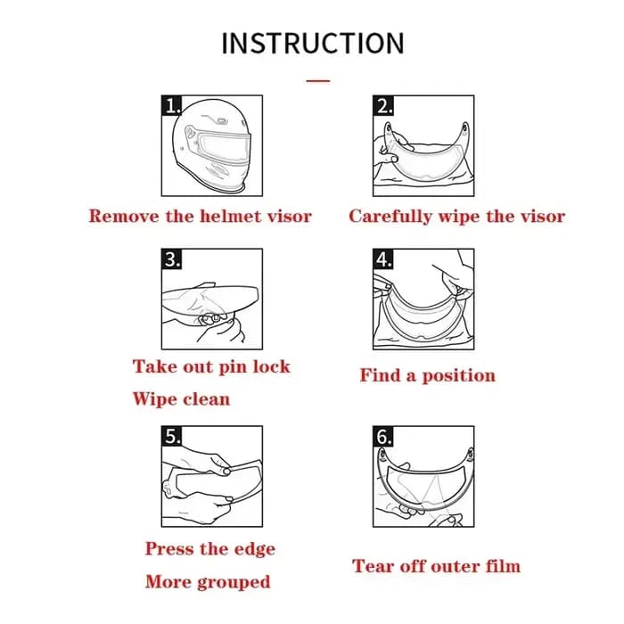Film Anti-buée pour visière de casque