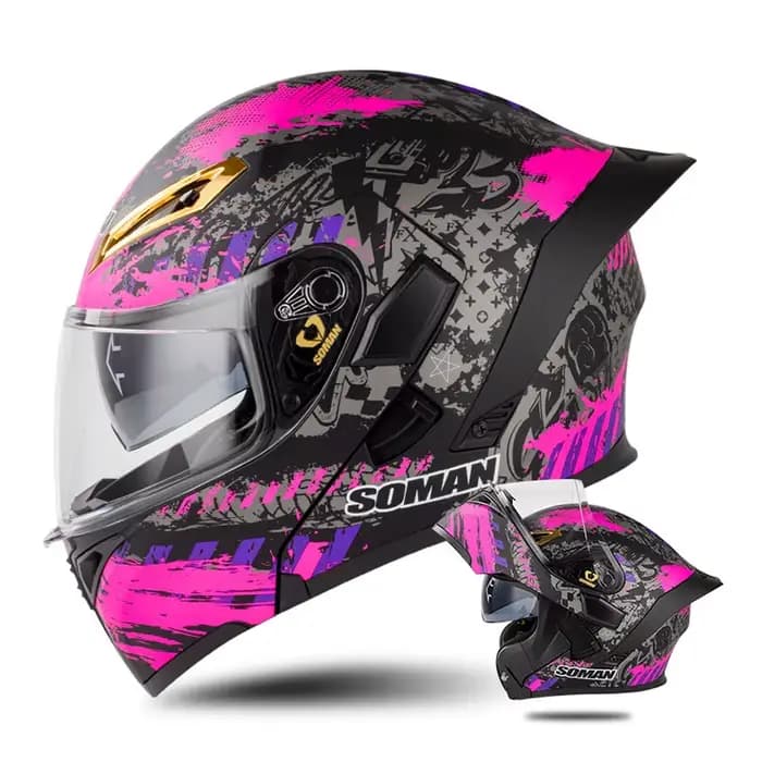 Casque de moto intégral universel approuvé par le DOT pour homme