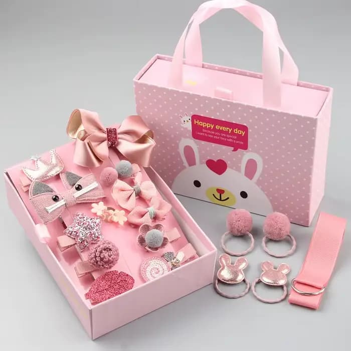 18 pièces/pack bébé filles cheveux accessoires épingle à cheveux princesse coiffure fille enfants Barrettes bandeau grand arc élastique bandeaux