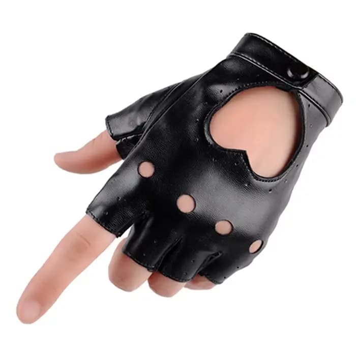 Gants en cuir PU à cinq doigts pour femmes et hommes, mitaines gothiques Lolita Cosplay, conduite, spectacle, pole légiti, fille