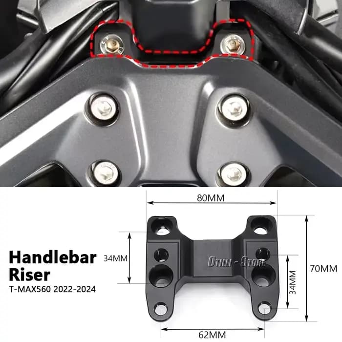 Riser de guidon pour moto
