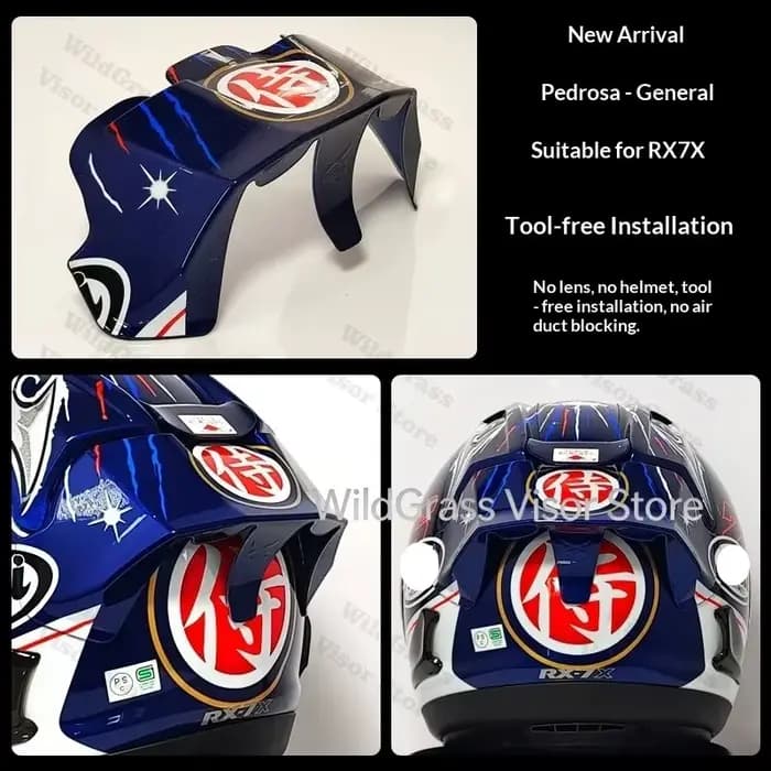 Nouvelle garniture décorative 2025 pour casque ARAI GP3 NAKAGAMI RX7X RX7V RX7 GP