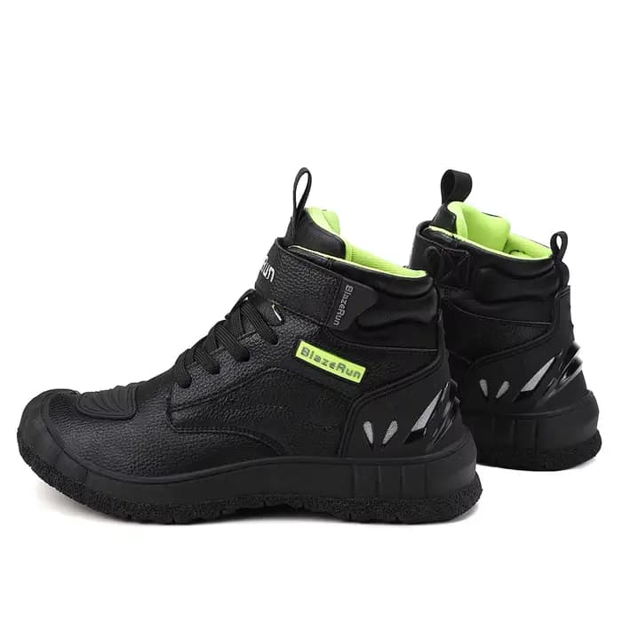 Bottes de moto en cuir pour hommes