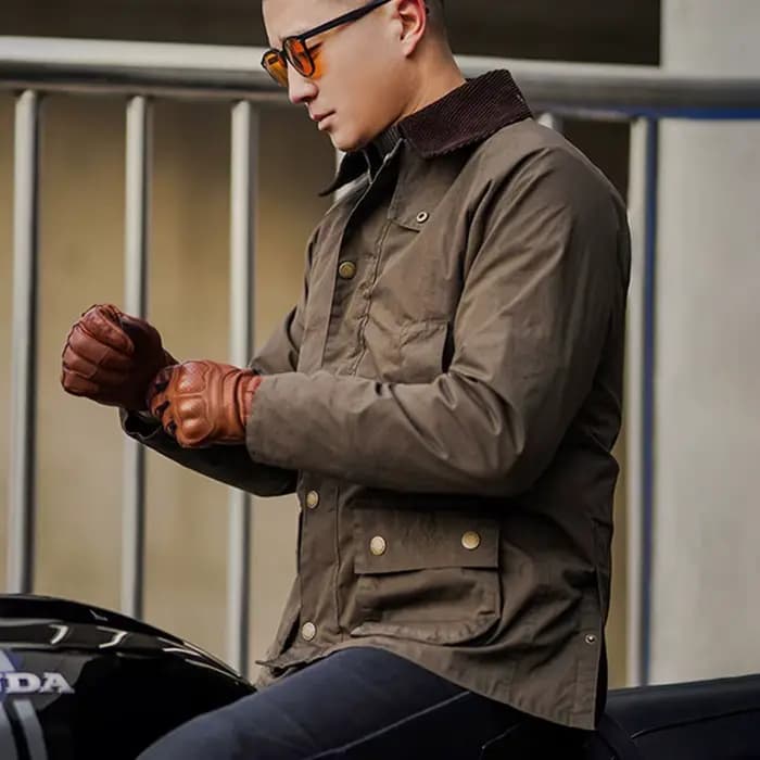 Veste d'équitation de moto vintage pour hommes