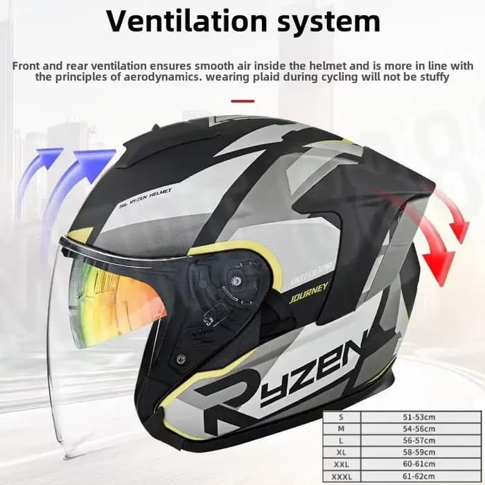 Casque de moto yzen pour hommes et femmes